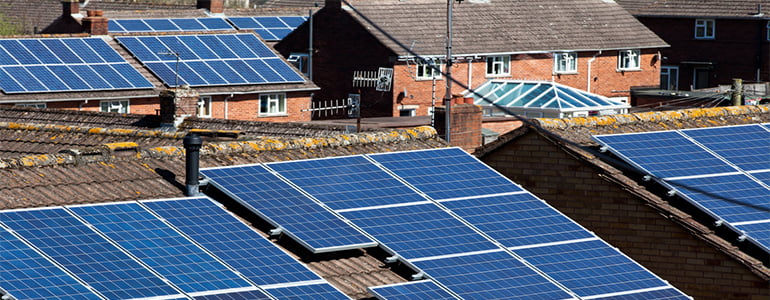 houses with solar panels