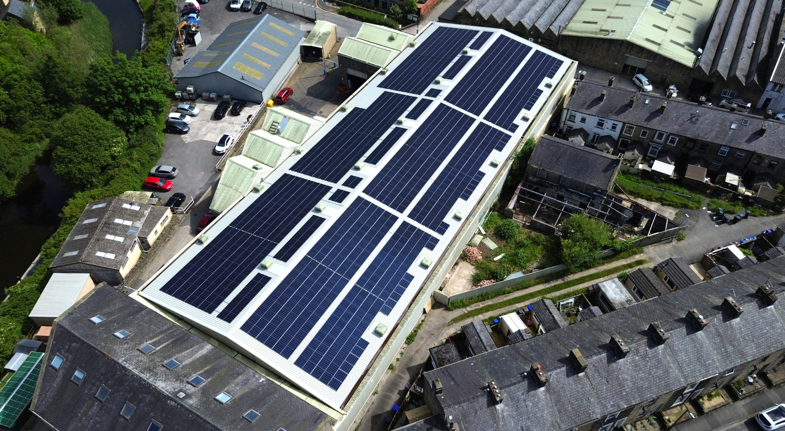 T&R Precision solar install aerial view