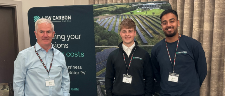Members of the low carbon energy team at the lancashire net zero carbon conference event